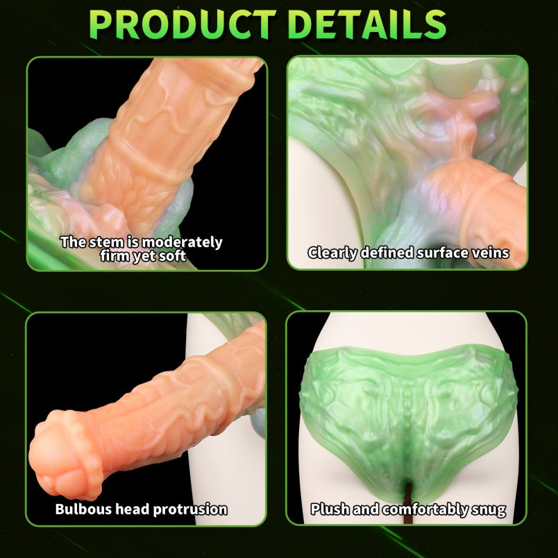 Wearable Silicone Cock Sleeve Pants – Horse-Inspired Extender Underwear for Enhanced Size & Secure Fit