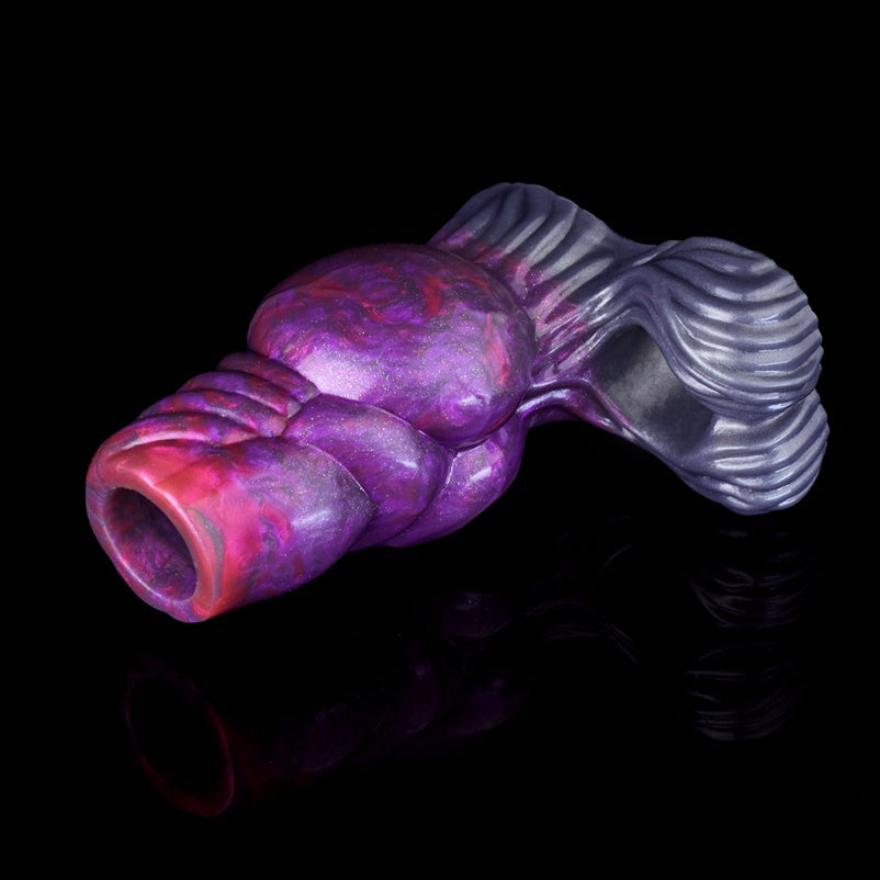 5-Inch Male Fantasy Penis Extender – Flesh-Inflating Silicone Cock Sleeve