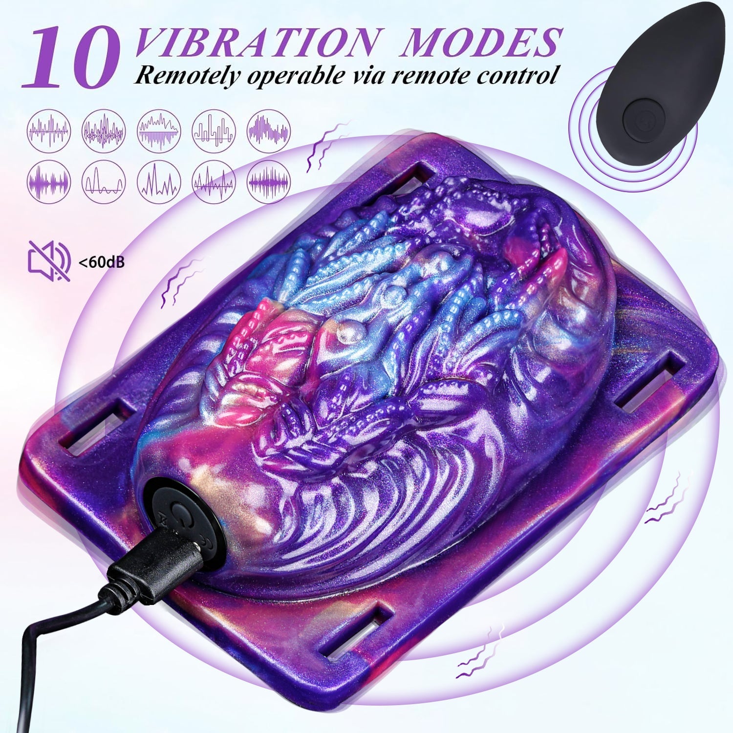 Rechargeable Wearable Grinding Vibrator with Remote Control