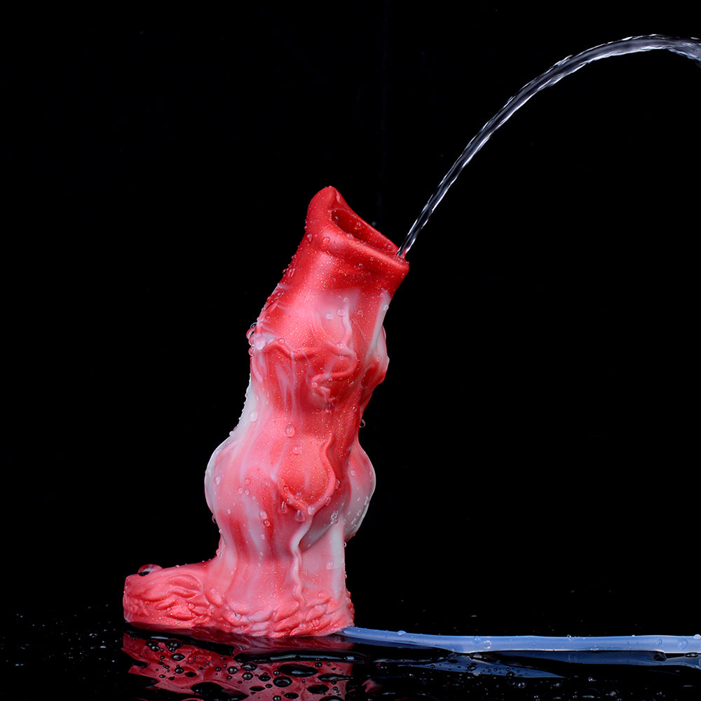 Hyena Squirting Penis Sleeve Sheath - Fantasy Cockring Delay Trainer Extender Male Sex Toy