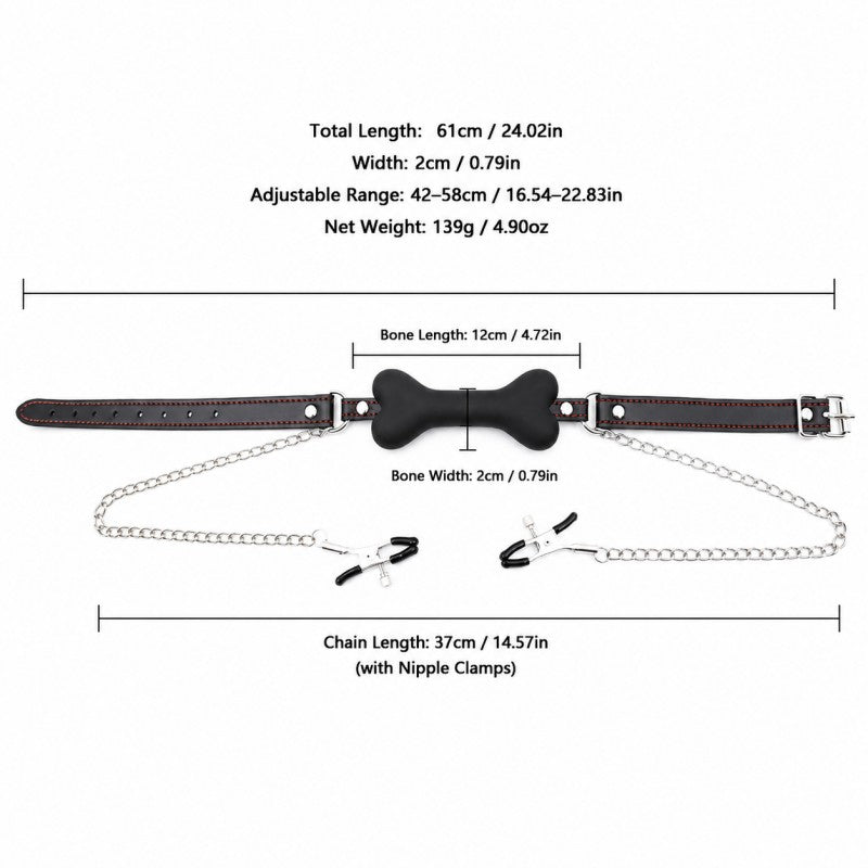 Silicone Bone Gag Collection | Soft Silicone Bone Design with Adjustable Strap System