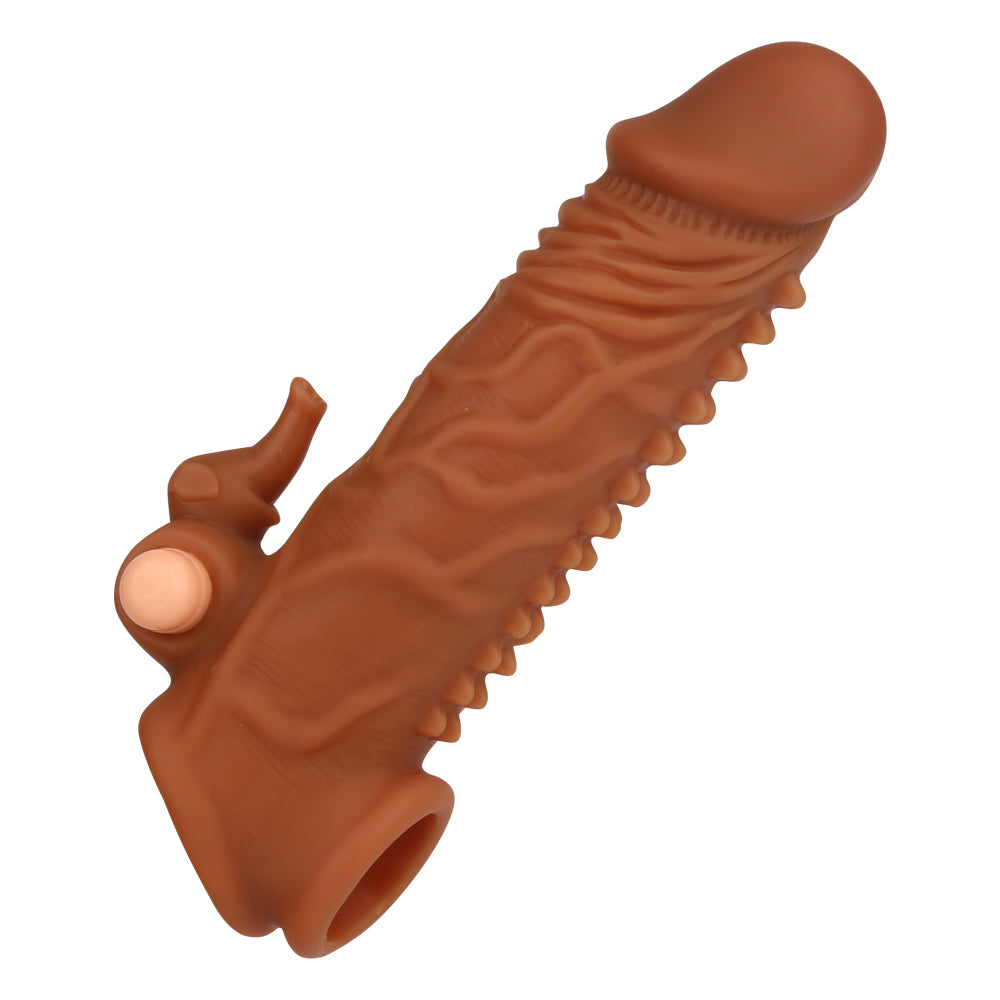 Vibrating Bullet Penis Sleeve Male Sex Toys - Fantasy Knotted Rabbit Clit Stimulator Couple Fun