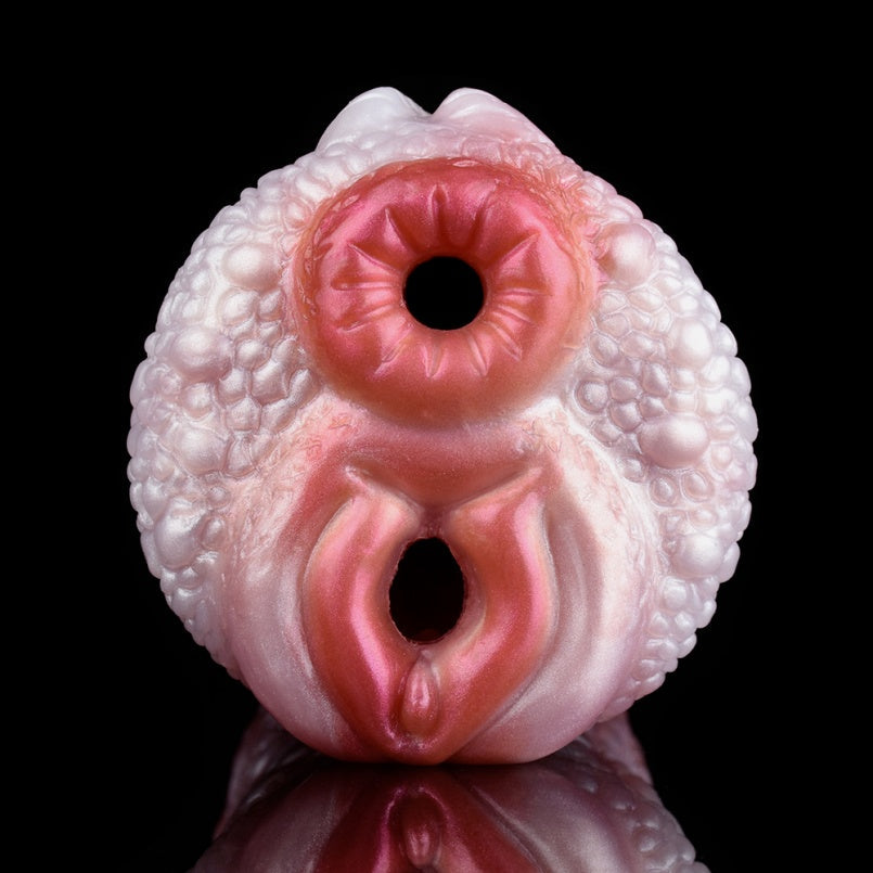 Fire Dragon Dual-Channel Pocket Pussy – Anal & Vaginal Fantasy Silicone Masturbator | Domlust
