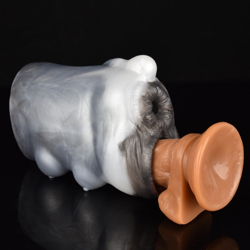 Cow Pussy Masturbator – Dual-Channel Fantasy Beast Silicone Sex Toy for Men | Domlust