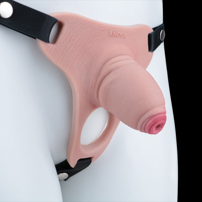 Realistic Male Wearable Chastity Cage – Flesh-Toned Silicone Restraint Gear