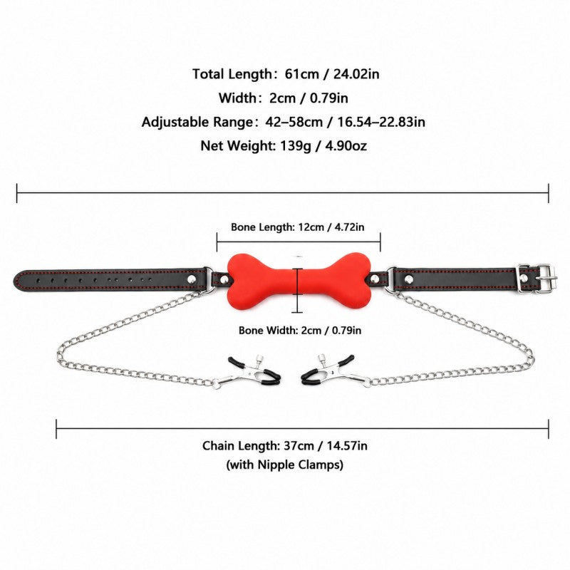 Silicone Bone Gag Collection | Soft Silicone Bone Design with Adjustable Strap System