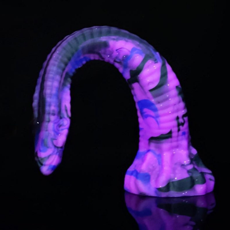 Fantasy Purple Silicone Dildo Anal Plug – Realistic Anal Gape Toy for Lesbian and Vaginal Use