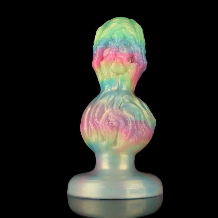 Skeleton Hand Gradient Butt Plug – Pink & Green Bone Grip Edition