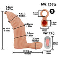 Remote Control Vibrating Cock Sleeve - Fantasy Ribbed Condom Penissleeve Extender Beast Sex
