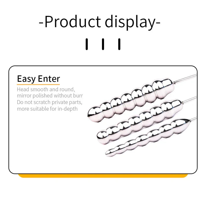 Multiple Layers Ripple Spheres Urethral Sounding Rod