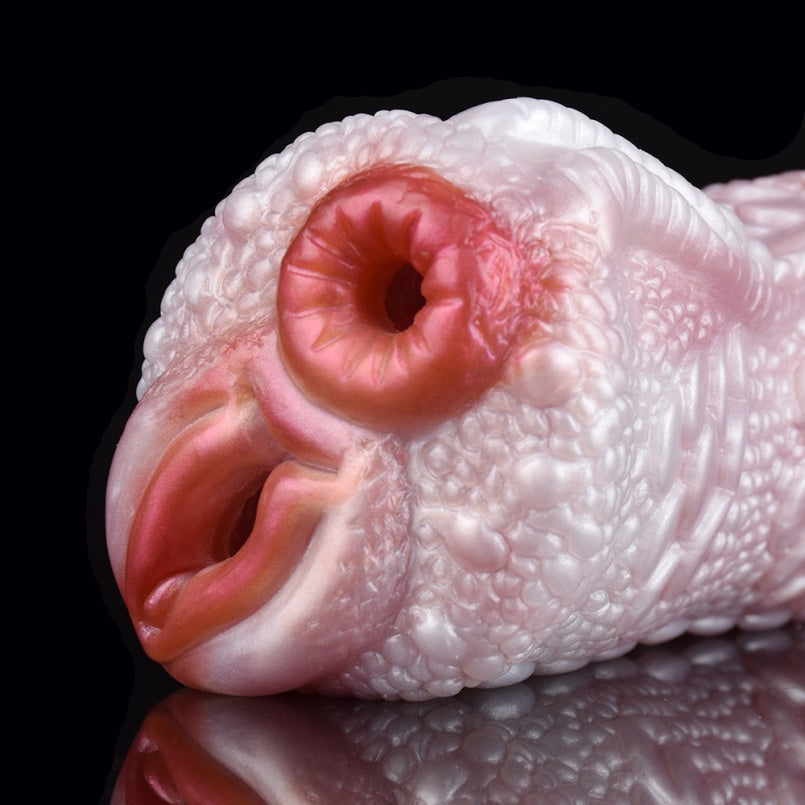Fire Dragon Dual-Channel Pocket Pussy – Anal & Vaginal Fantasy Silicone Masturbator | Domlust