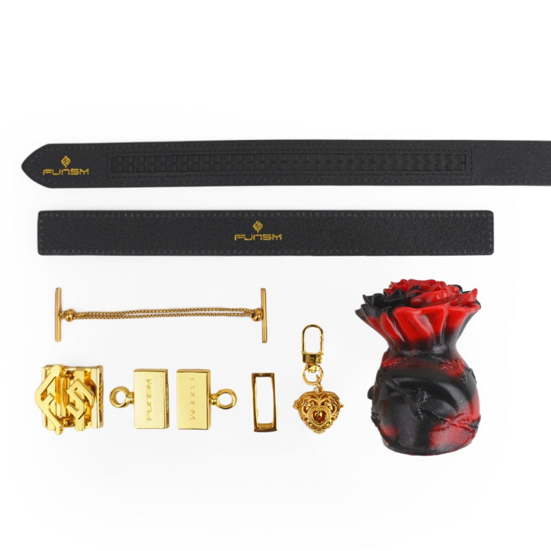 Floral Fantasy Ball Gag Silicone Bondage Kit - Perfect for Women’s Strapon Quiz Oral Toy