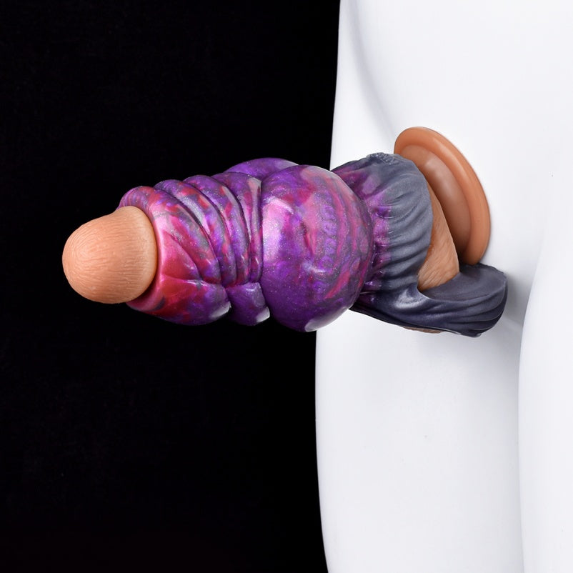 5-Inch Male Fantasy Penis Extender – Flesh-Inflating Silicone Cock Sleeve