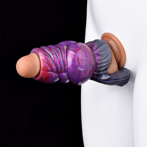 5-Inch Male Fantasy Penis Extender – Flesh-Inflating Silicone Cock Sleeve