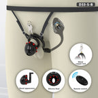 Adjustable Chastity Cage with Removable Silicone Studs | Remote Plug Compatible Locking Device