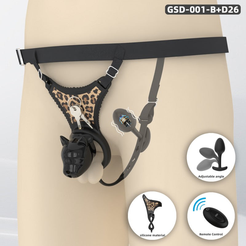 Puppy Head Chastity Cage Set with Underwear & Plug-GSD Series