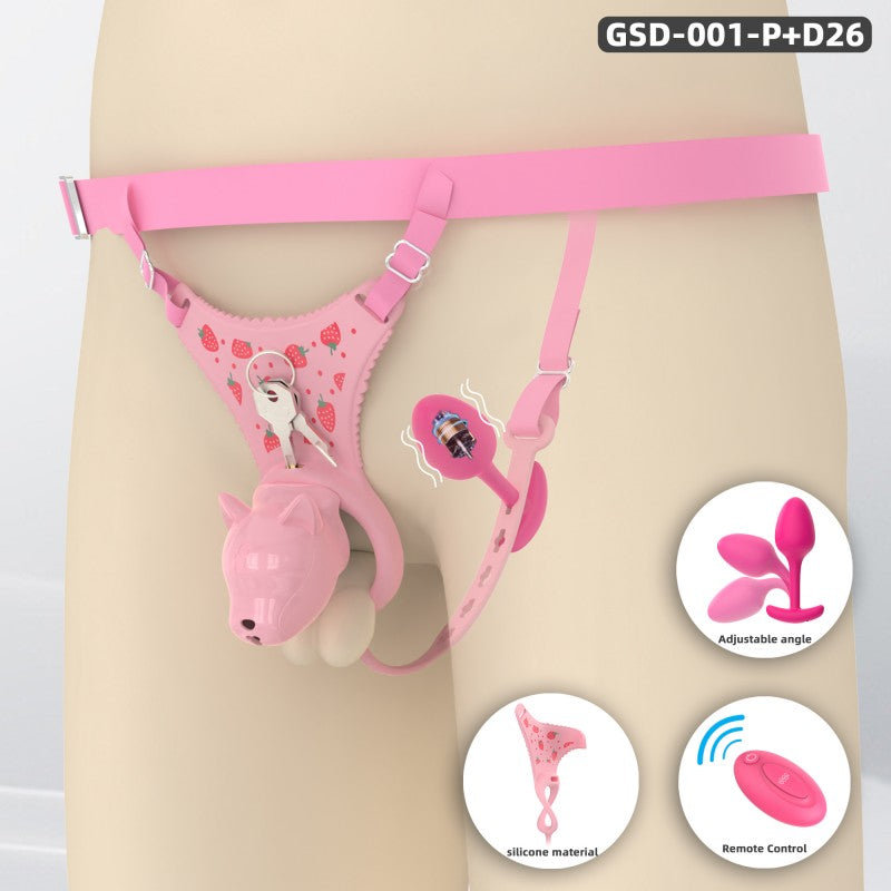 Puppy Head Chastity Cage Set with Underwear & Plug-GSD Series