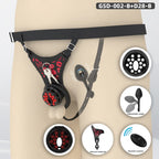 Silicone Chastity Thong Set with Vibrating Plug & Soft Spike Cage-GSD Series