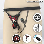 Silicone Chastity Thong Set with Vibrating Plug & Soft Spike Cage-GSD Series