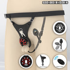 Silicone Chastity Thong Set with Vibrating Plug & Soft Spike Cage-GSD Series