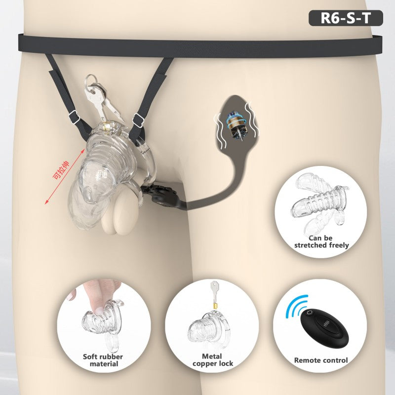 Transparent Flexible Chastity Cage with Stretchable Design （R6）