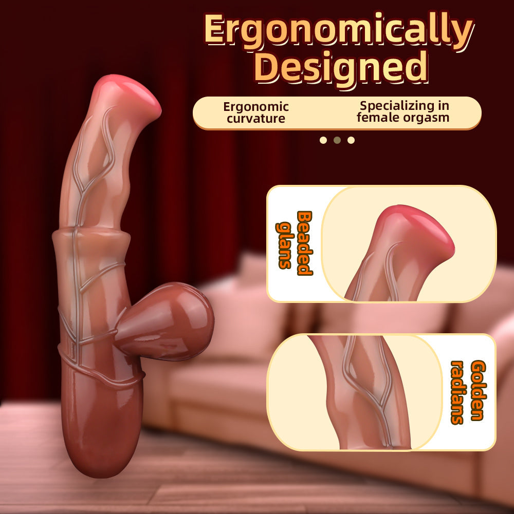 Pocket Vibrating Dildo Anal Butt Plug - Double End G-Spot Clit Vibrator Female Sex Toys