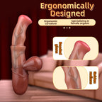 Pocket Vibrating Dildo Anal Butt Plug - Double End G-Spot Clit Vibrator Female Sex Toys