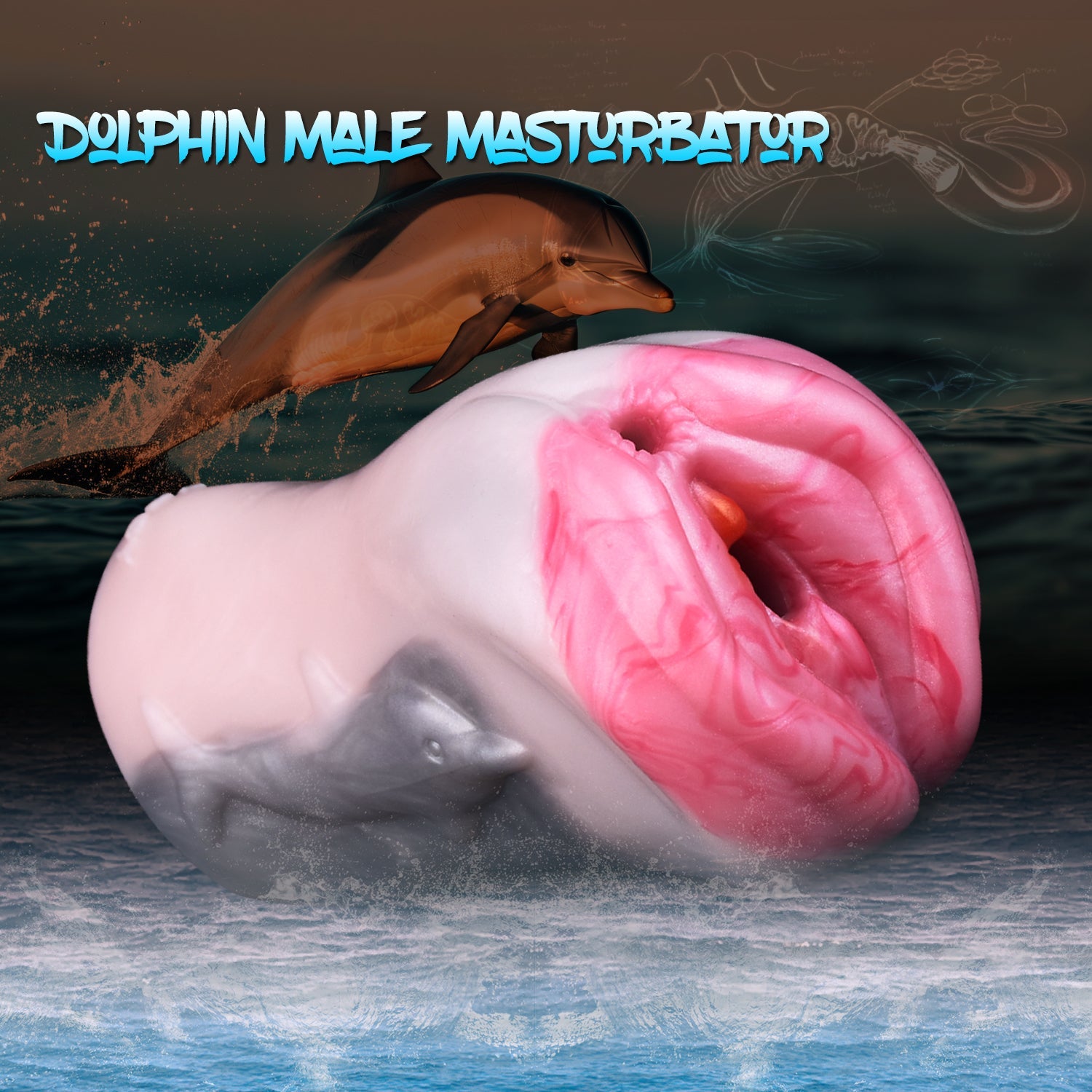Dolphin Pocket Pussy – Dual-Sensation Silicone Animal Masturbator for Men | Domlust