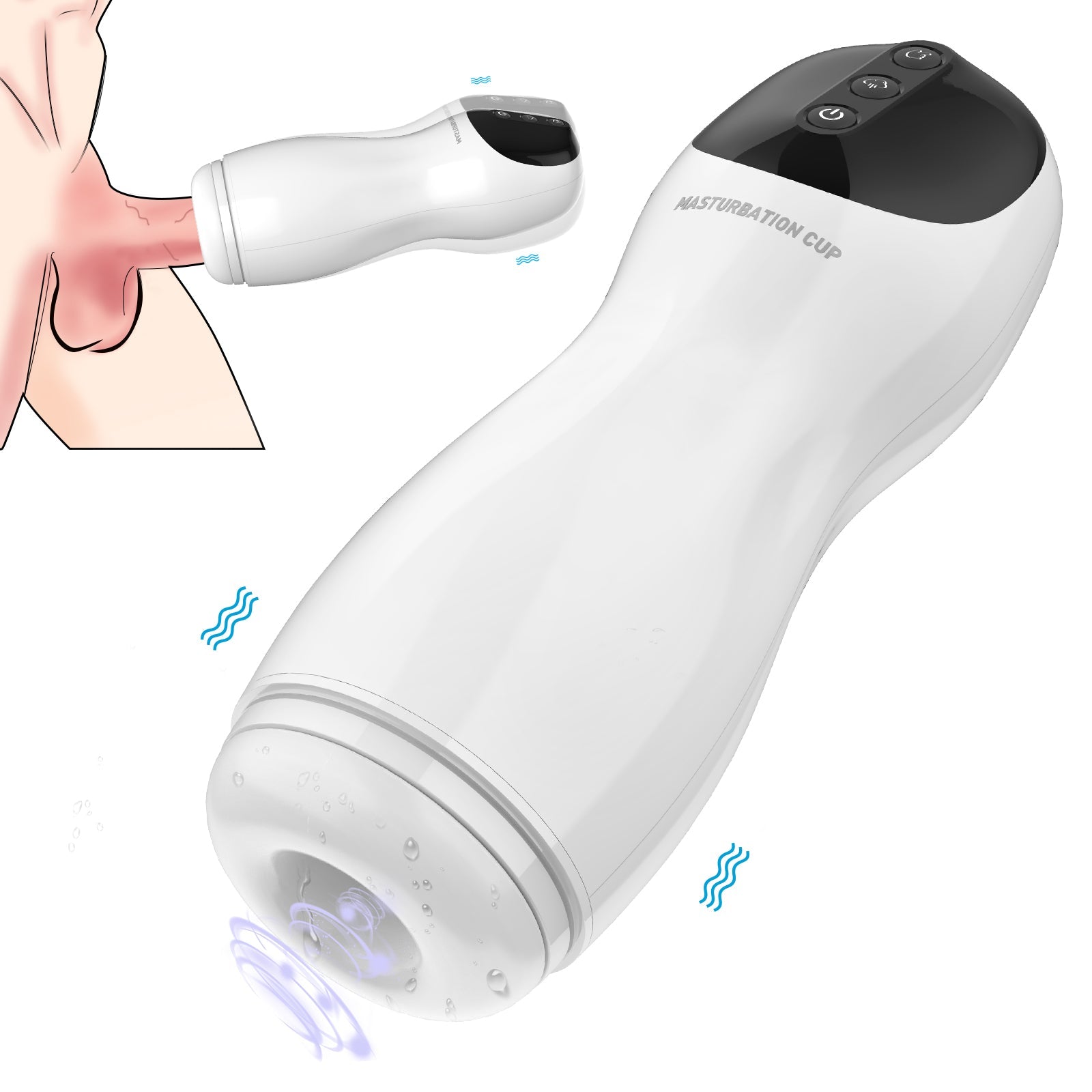 Male Masturbator Adult Stroker Blowjob Sex Machine - Oral Suck Vibrating Penis Masturbation Toys