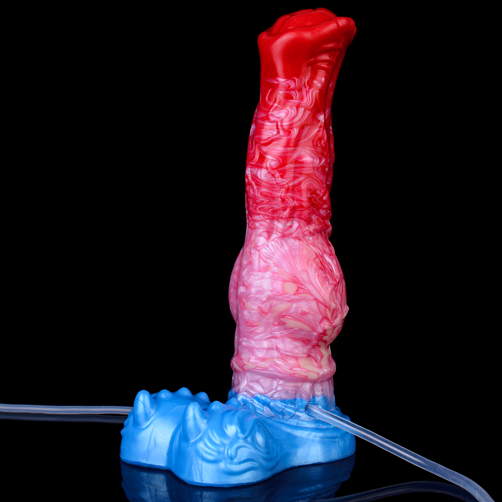 Fantasy Inflatable Squirting Dildo Anal Butt Plug - Silicone Soft Horse Dildos Sex Toys for Women Men
