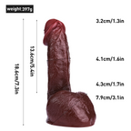 Realistic Black Dildo Anal Butt Plug - Big Testicle Suction Cup Masturbator Sex Toy for Women