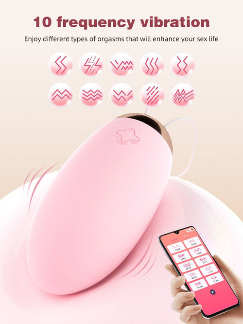 APP Control Female Sex Toys - 10 Vibrating Bullet Vibrator Pocket Pussy Panty Egg