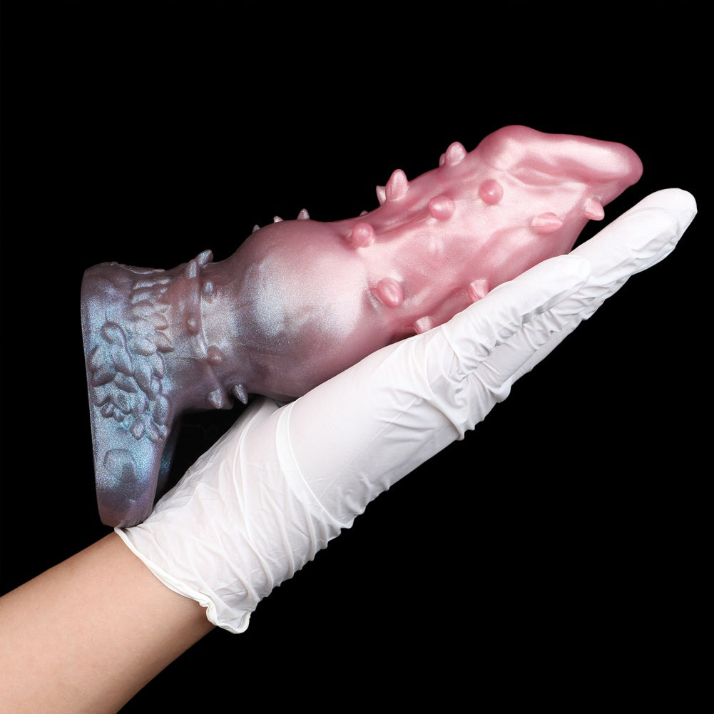 Spiked Monster Cock Sleeve - Textured Silicone Penis Extender for Enhanced Girth and Size