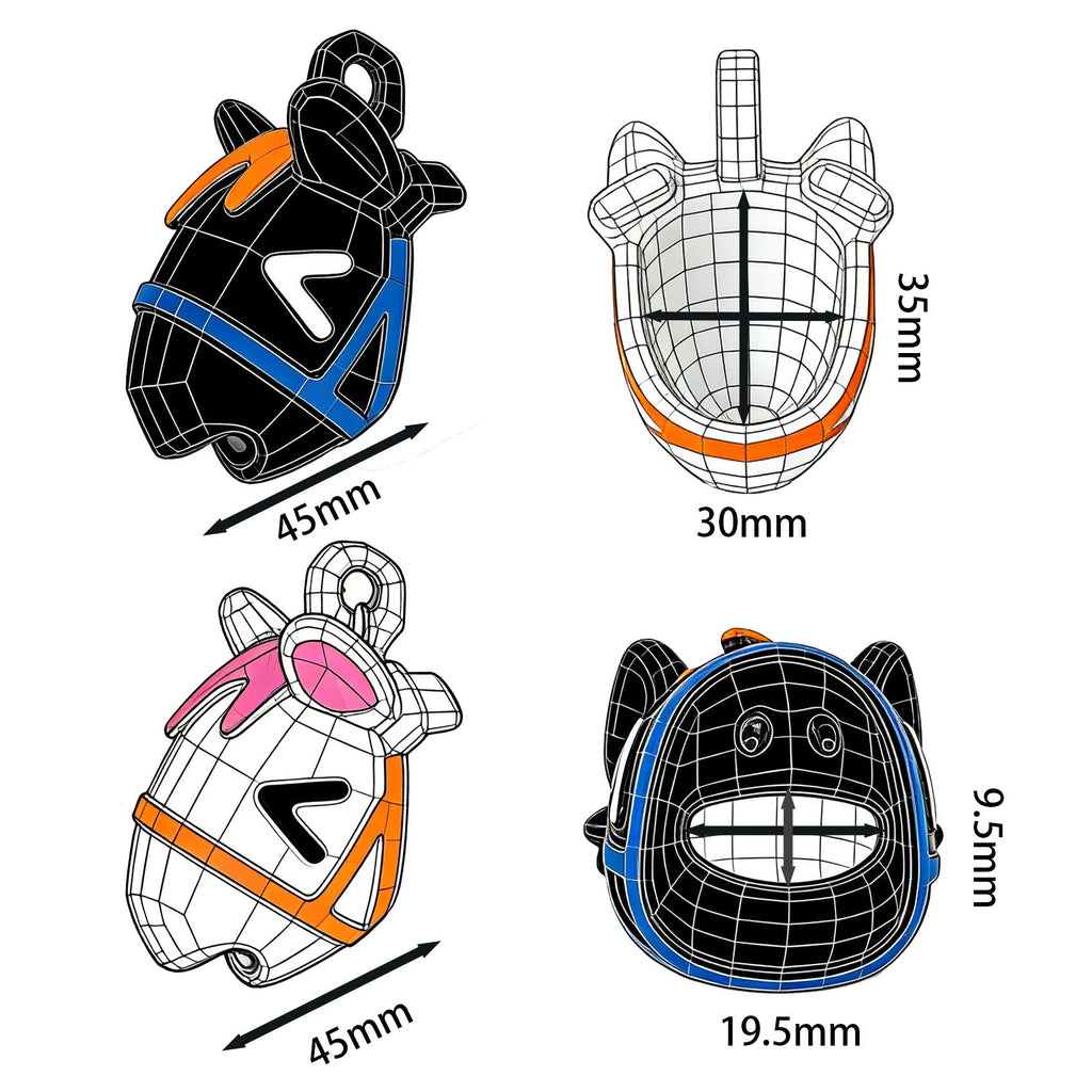 Pony Play Horse Head Chastity Cage – Cute Pony Lock 42-52mm