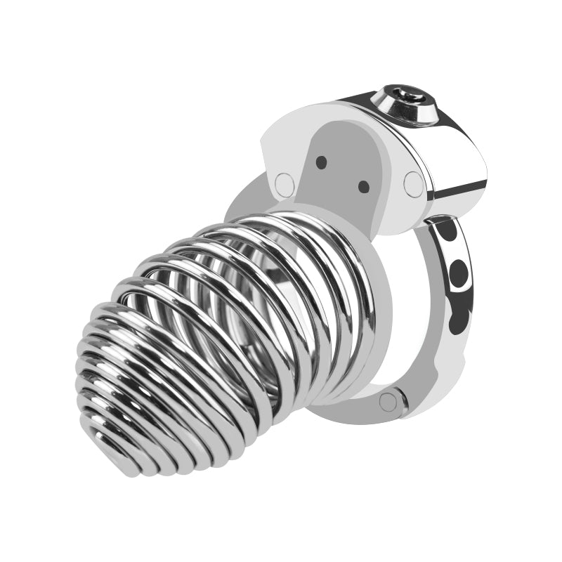 Chastity Cage Adjustable Size Cock Cage Skeletonized Breathable Stainless Steel Chastity Devices Male Chastity