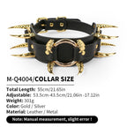 Fantasy Strapon Black Leather Collar – Female BDSM Training Restraint Set