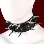 Fantasy Strapon Black Leather Collar – Female BDSM Training Restraint Set