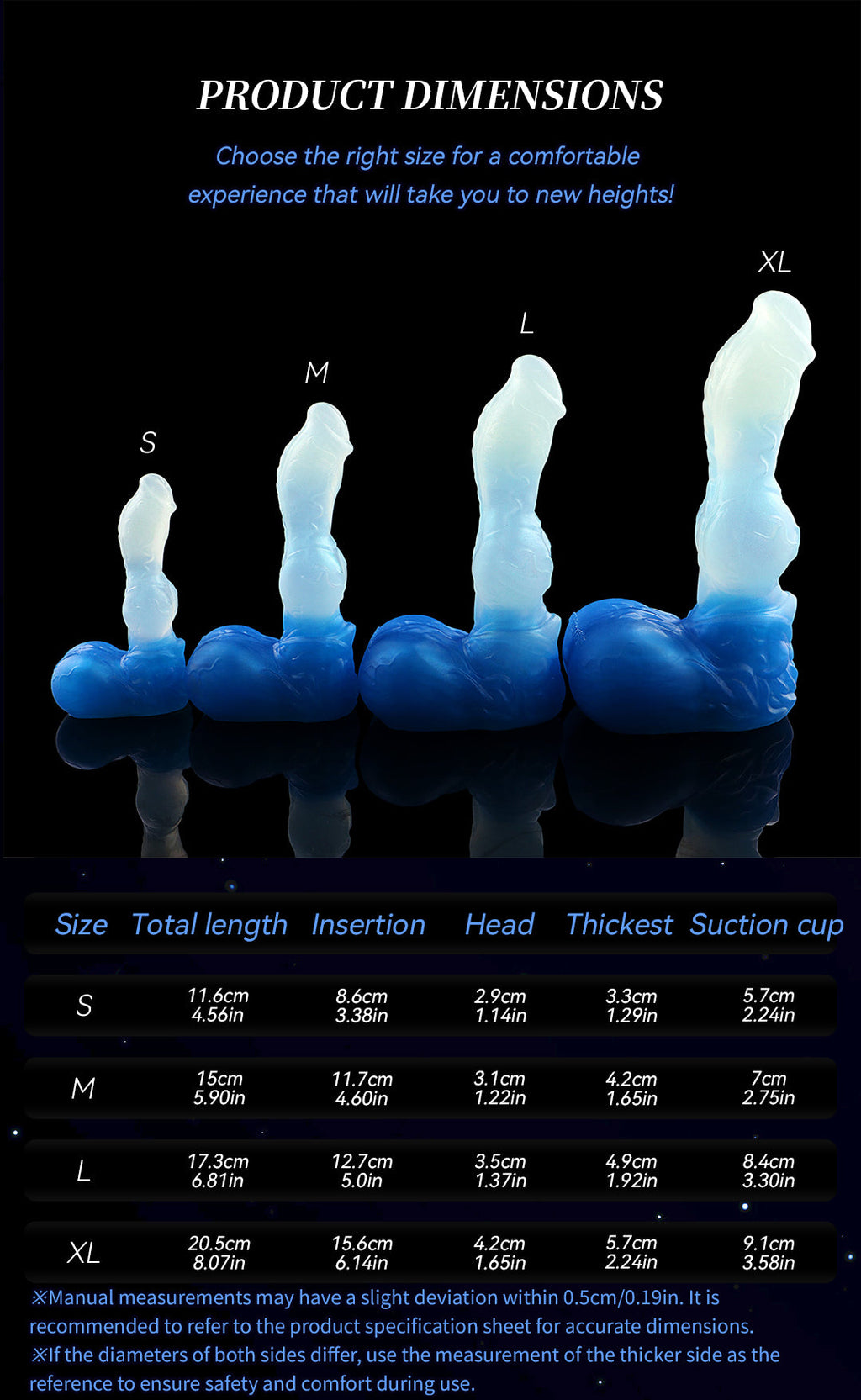 Monster Dog Knot Dildo | Glazed Translucent Silicone | S–XL | Domlust Luminous Fantasy