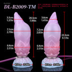 Domlust Pink Inflatable Dragon Dildo – Platinum Silicone Dual-Mode Fantasy Inflatable Knotted Fetish Sex Toy