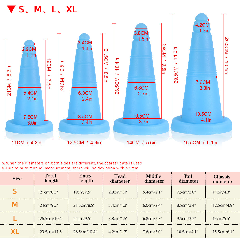 Bloker - Cone Butt Plug - Silicone Anal Plug - Anal Dildo