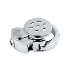 Inverted Flat Chastity Cage Collection with Adjustable Rings – Heart, Sunburst & Shell Ventilation Patterns