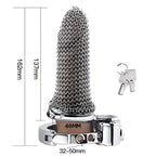 Lightweight Breathable Mesh Male Chastity Cage with One-Touch Closure and Adjustable Carabiner Lock