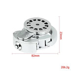 Inverted Flat Chastity Cage Collection with Adjustable Rings – Heart, Sunburst & Shell Ventilation Patterns