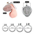 Flexible Stainless Steel Mesh Chastity Cage for Men – 5 Precision Sizes LKM-024