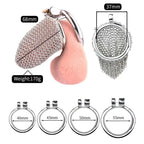 Flexible Stainless Steel Mesh Chastity Cage -5 Sizes | Comfortable & Secure