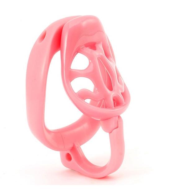 Plastic Male Chastity Cage with Key – Adjustable ABS Design, 3 Internal Styles, 4 Ring Sizes (42–55mm), Pink / Black / Clear