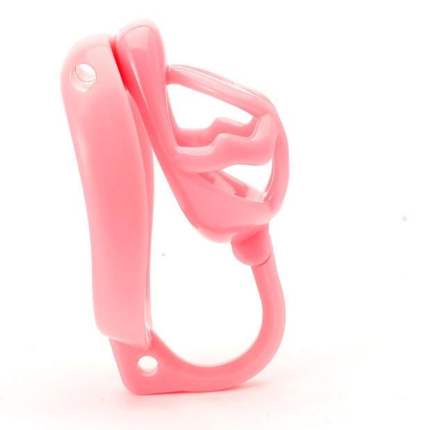 Plastic Male Chastity Cage with Key – Adjustable ABS Design, 3 Internal Styles, 4 Ring Sizes (42–55mm), Pink / Black / Clear