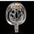 Plastic Male Chastity Cage with Key – Adjustable ABS Design, 3 Internal Styles, 4 Ring Sizes (42–55mm), Pink / Black / Clear