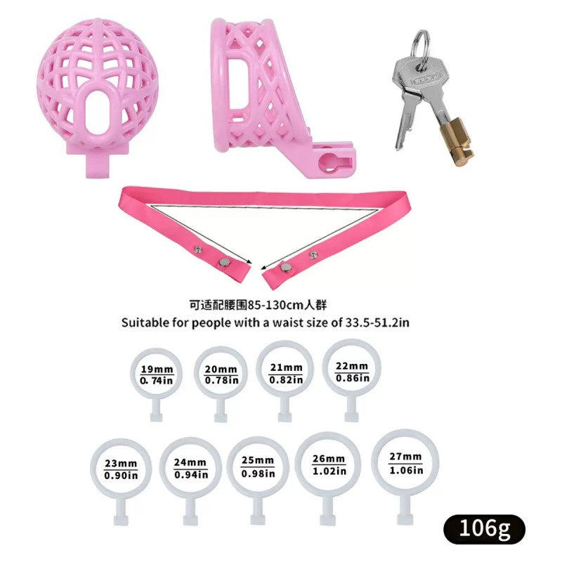 Resin Shaft-Only Chastity Cage | Ringless Breathable Coronal Ridge Fixation Design