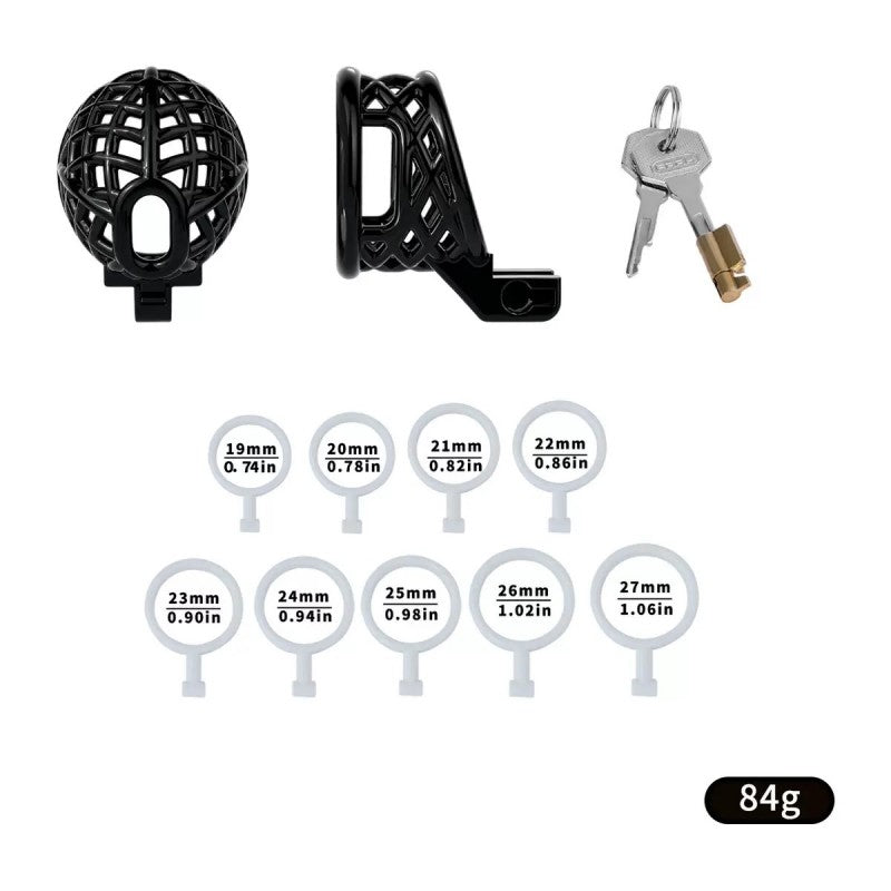Resin Shaft-Only Chastity Cage | Ringless Breathable Coronal Ridge Fixation Design